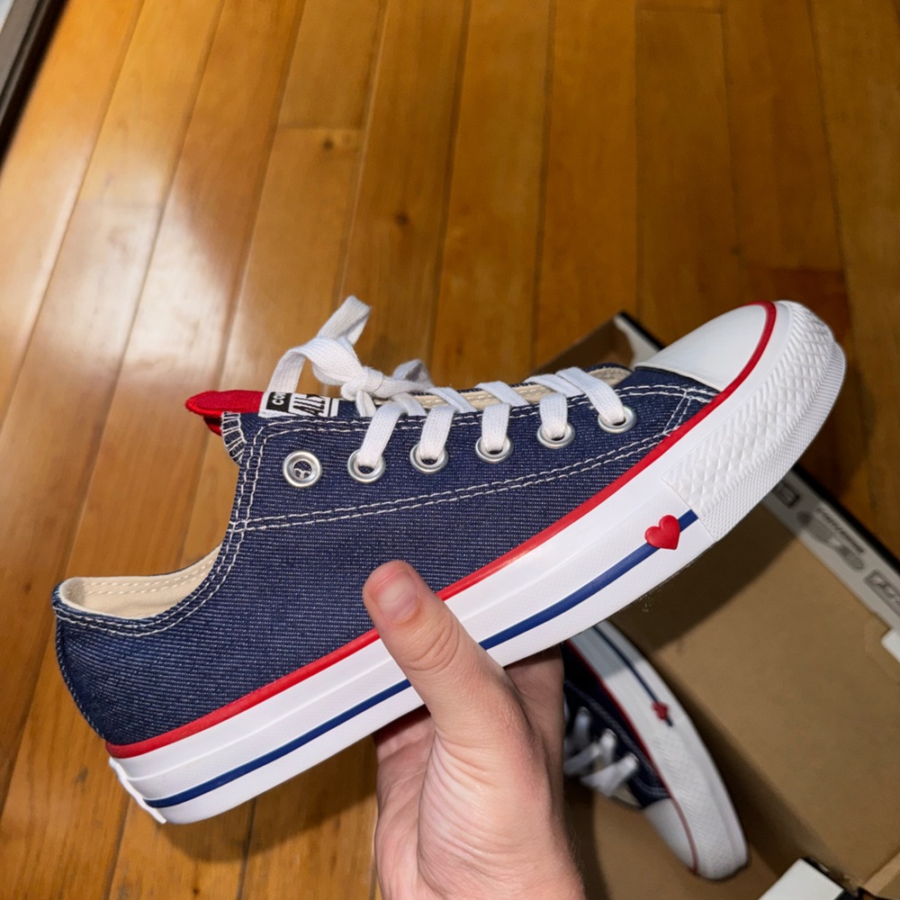 Converse Chuck Taylor All Star Denim Love OX Sneaker, 163308F W7